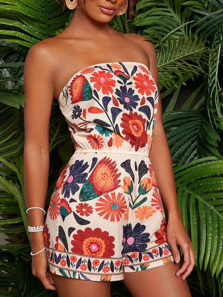Boho Strapless Romper
