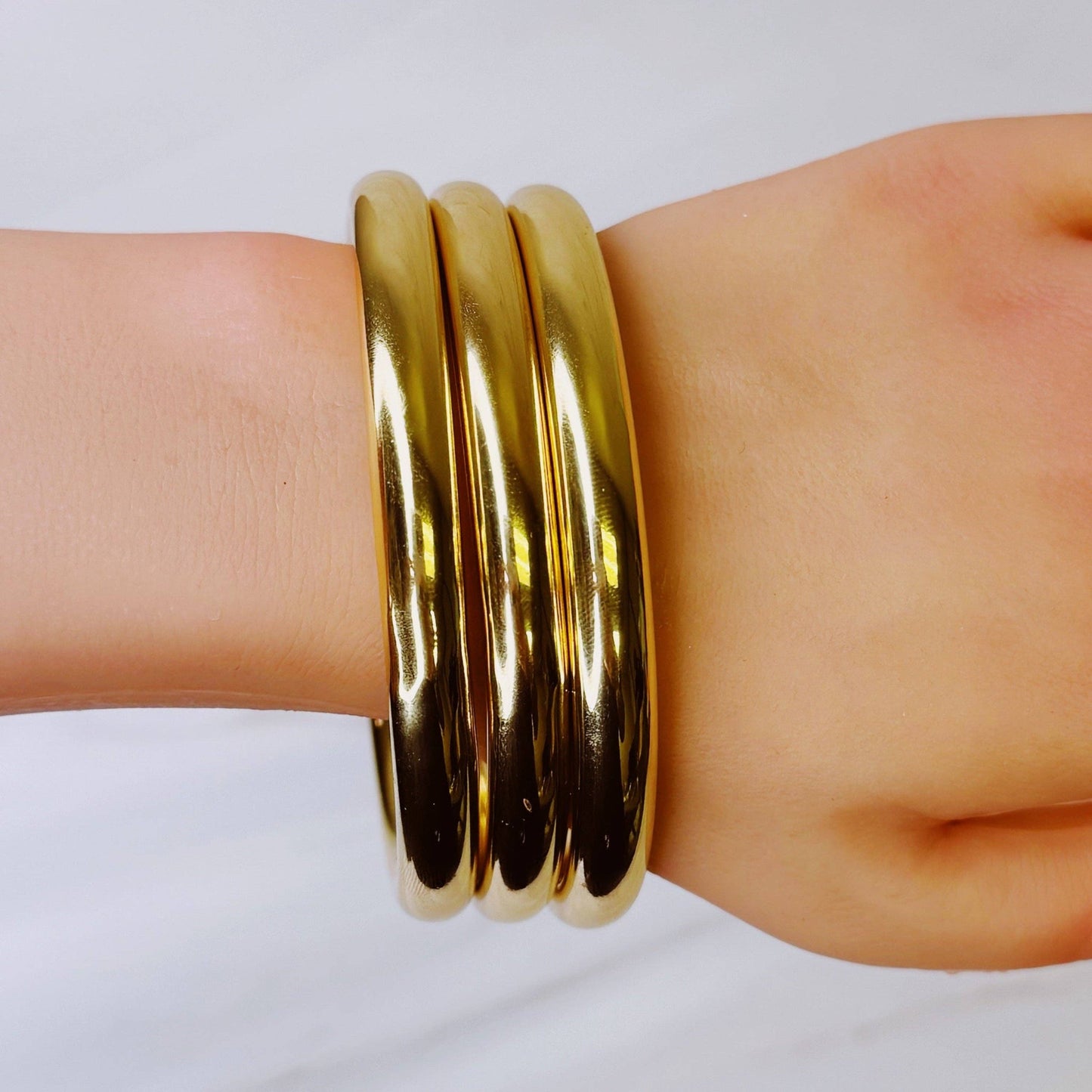 Golden Stack Luxe Bangle Set