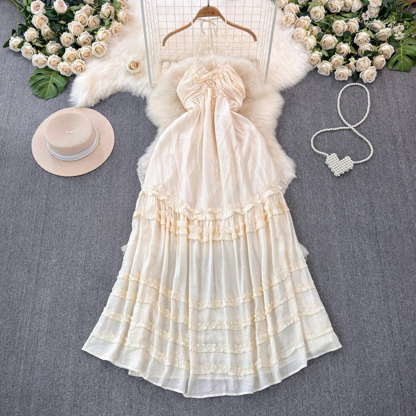 BOHO ruffle maxi dress