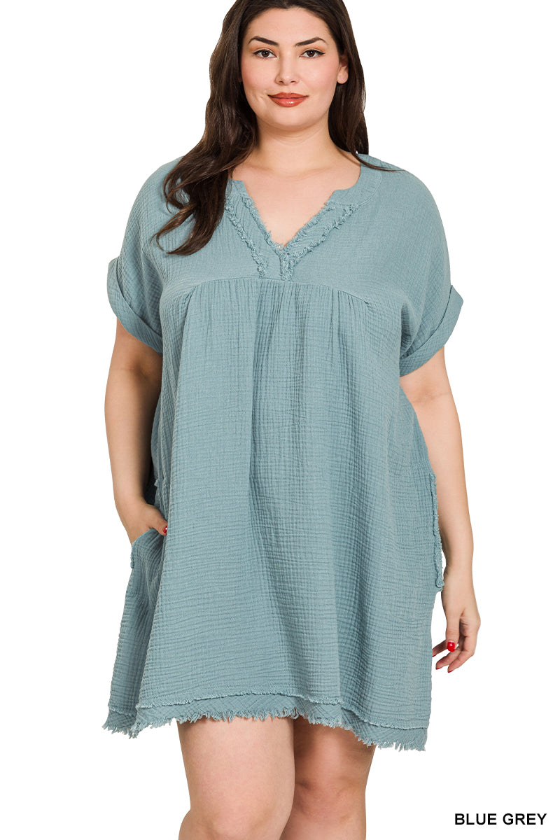 Ocean Breeze Fringe Dress