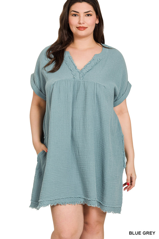 Ocean Breeze Fringe Dress