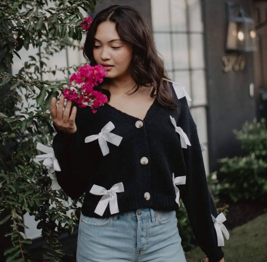 Bow Knit Cardigan