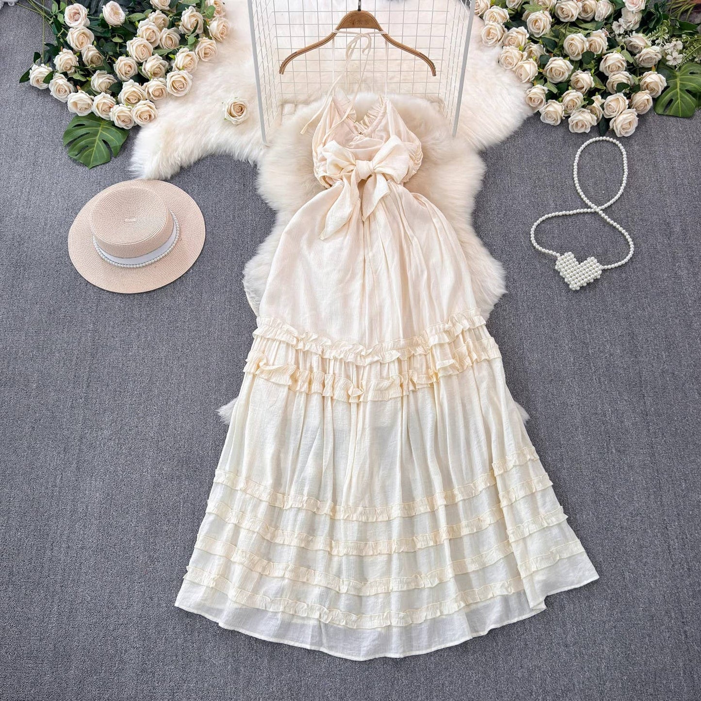 BOHO ruffle maxi dress